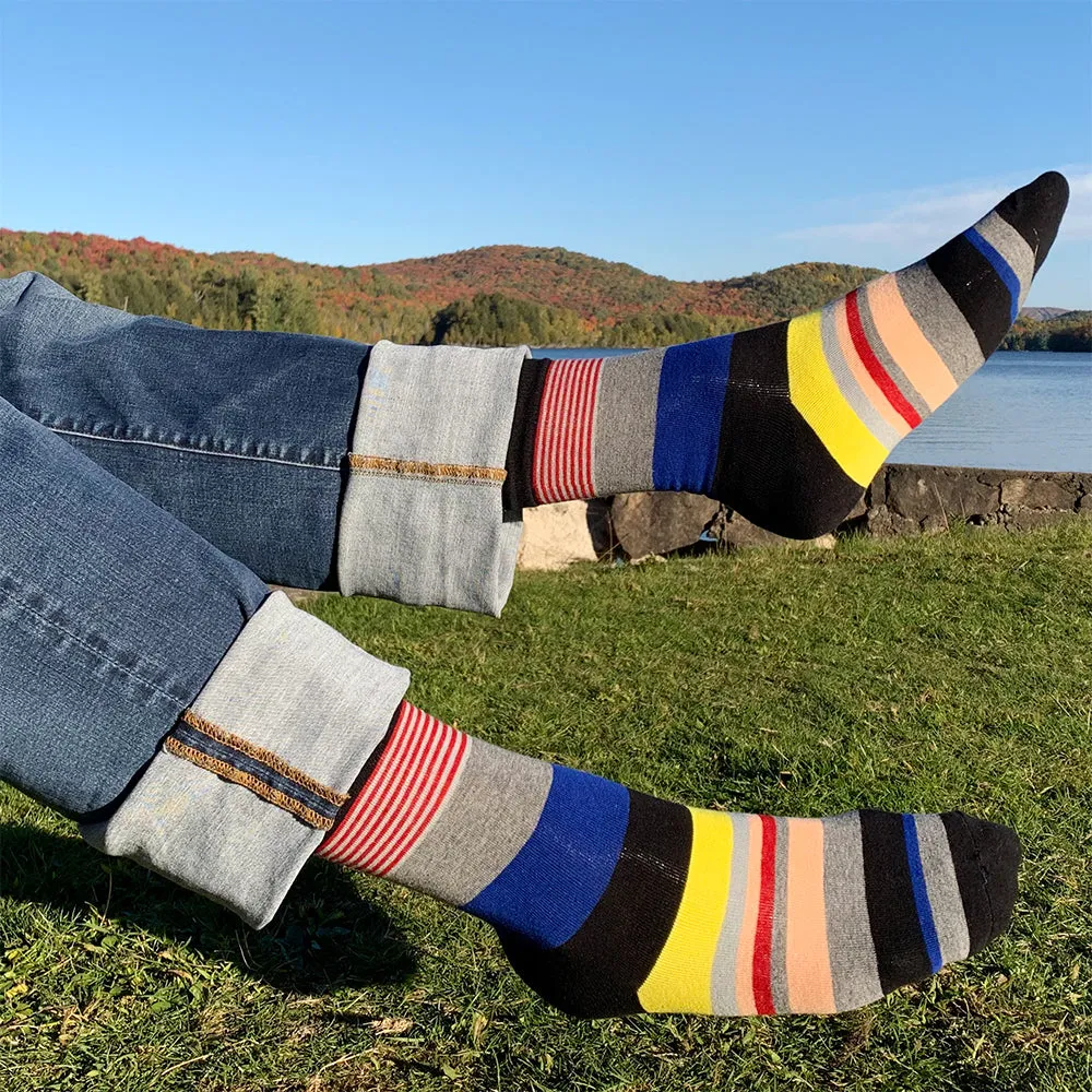 Crew Socks | Funky Socks | Multicolor Stripes