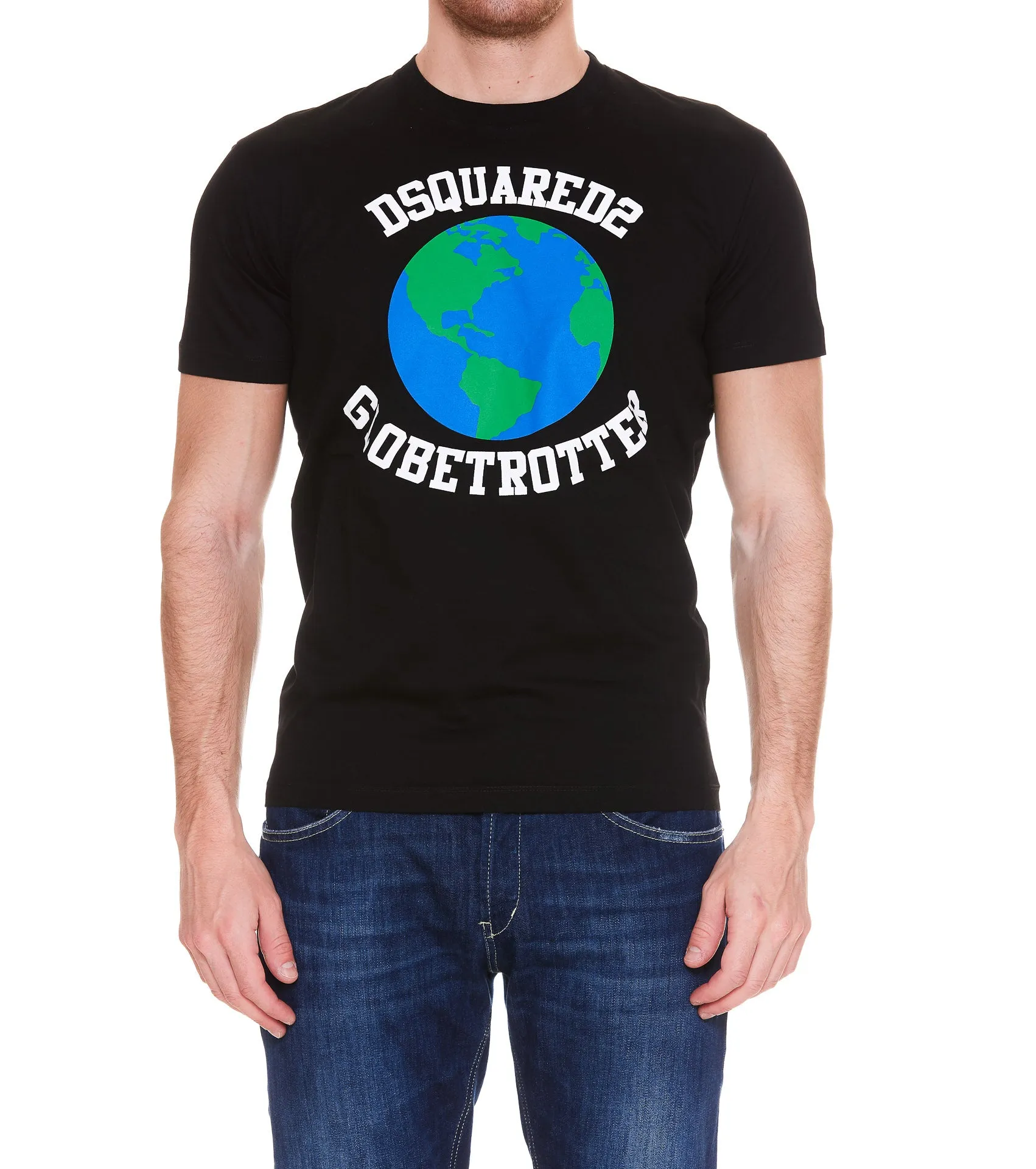 Dsquared2 Globetrotter Printed Crewneck T-Shirt