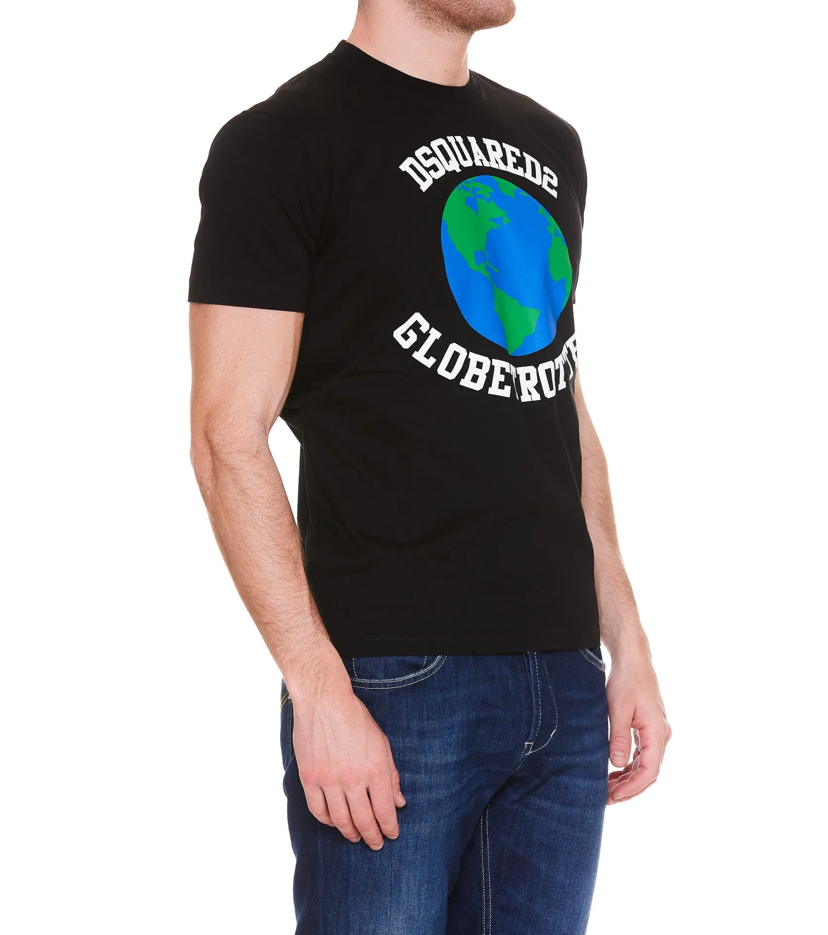 Dsquared2 Globetrotter Printed Crewneck T-Shirt