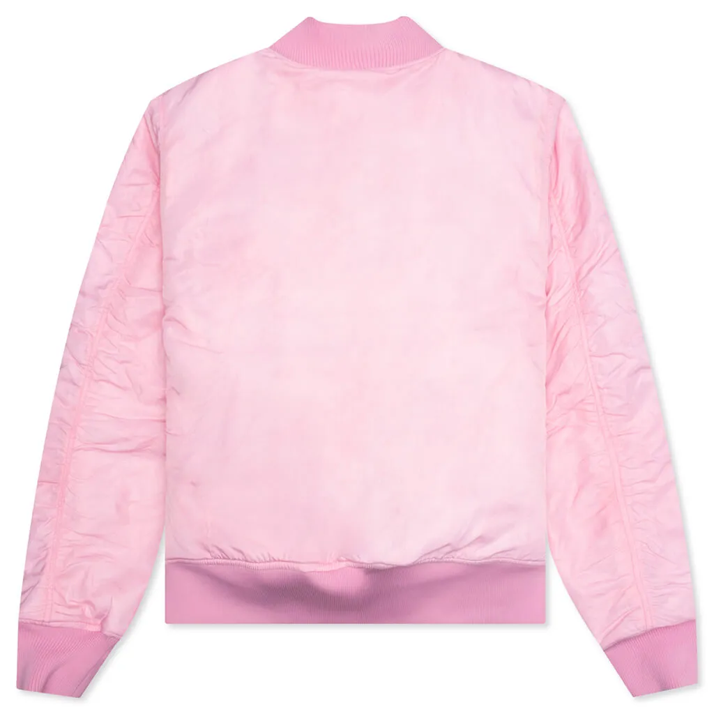 Dyed Nylon Bomber - Pink