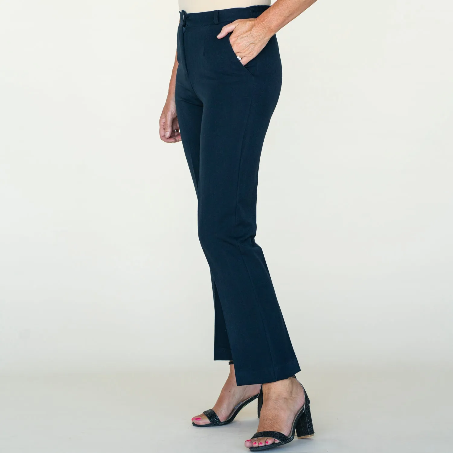 Elastic Trousers - Navy