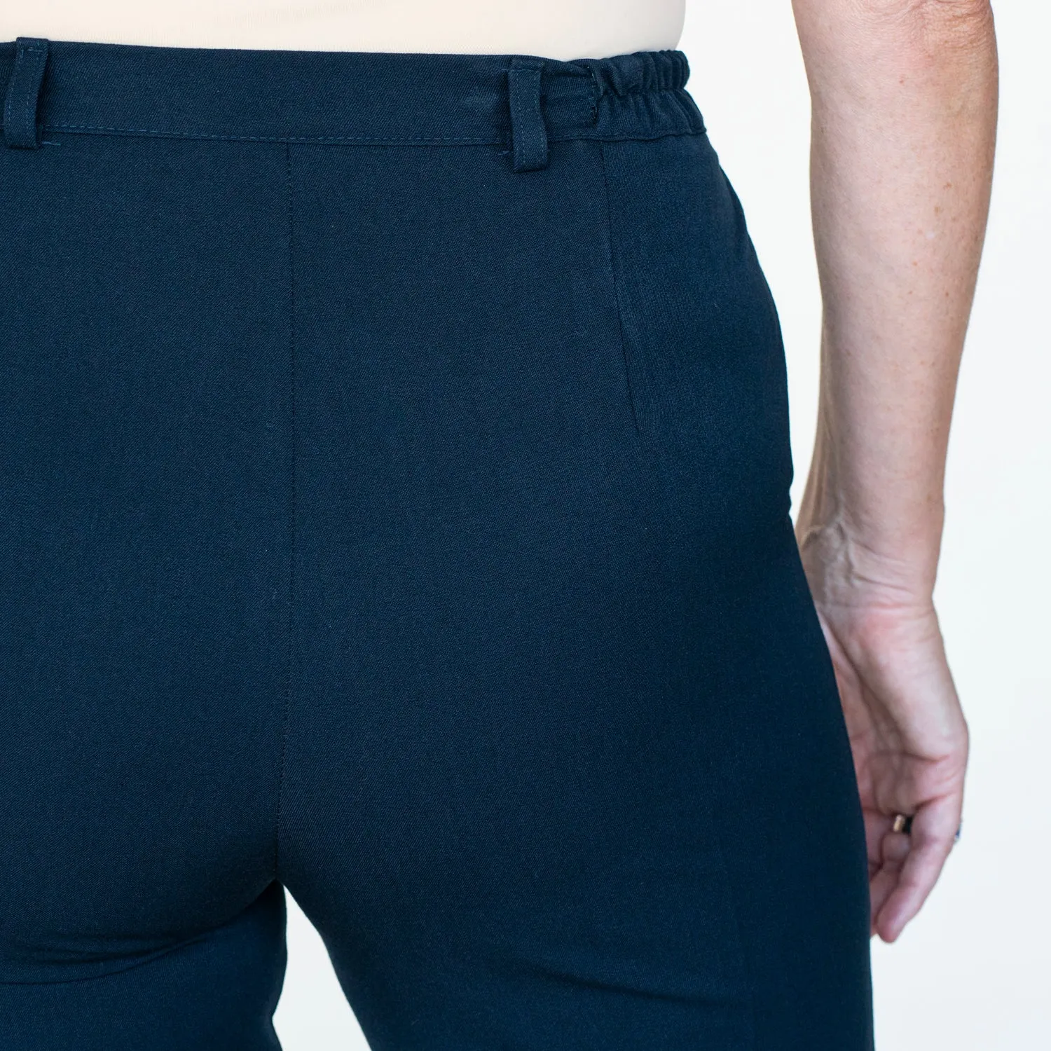 Elastic Trousers - Navy