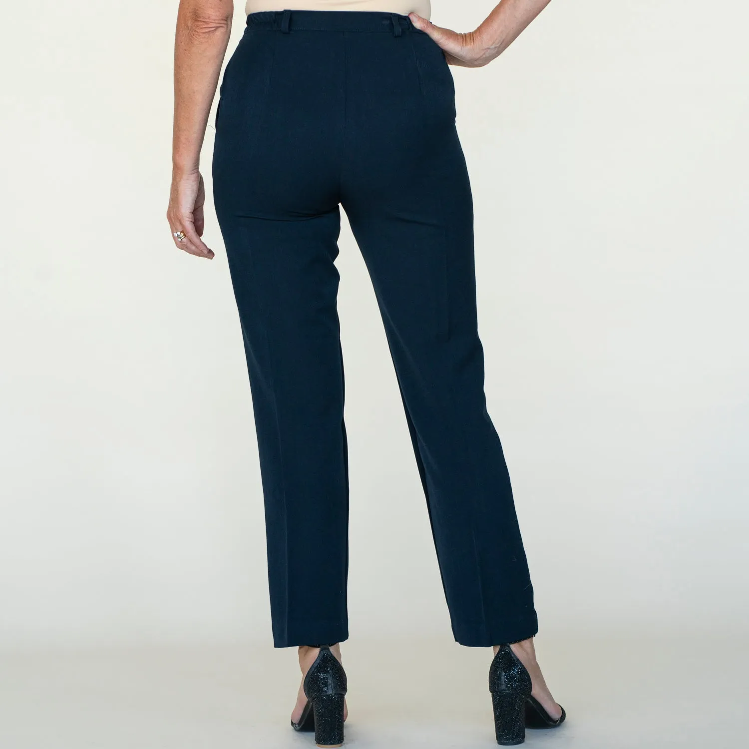 Elastic Trousers - Navy