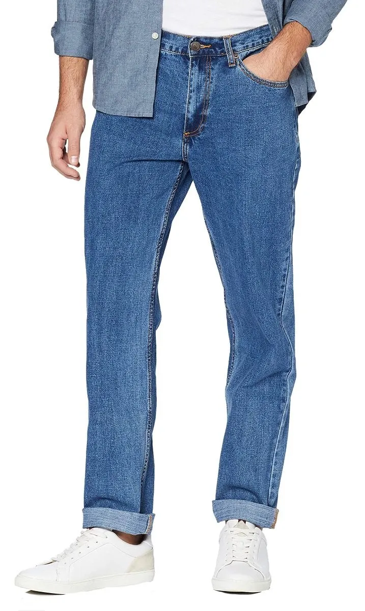 Farah Darwood Rigid Denim Jeans Light Blue