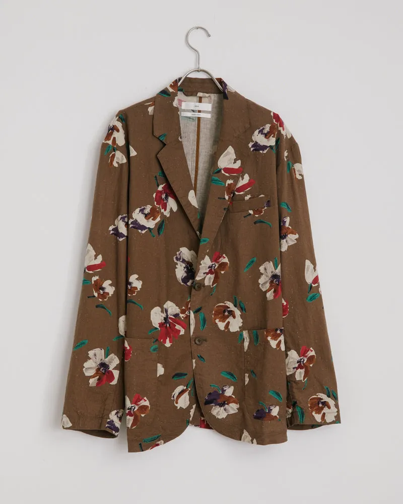 Floral Blazer in Bark