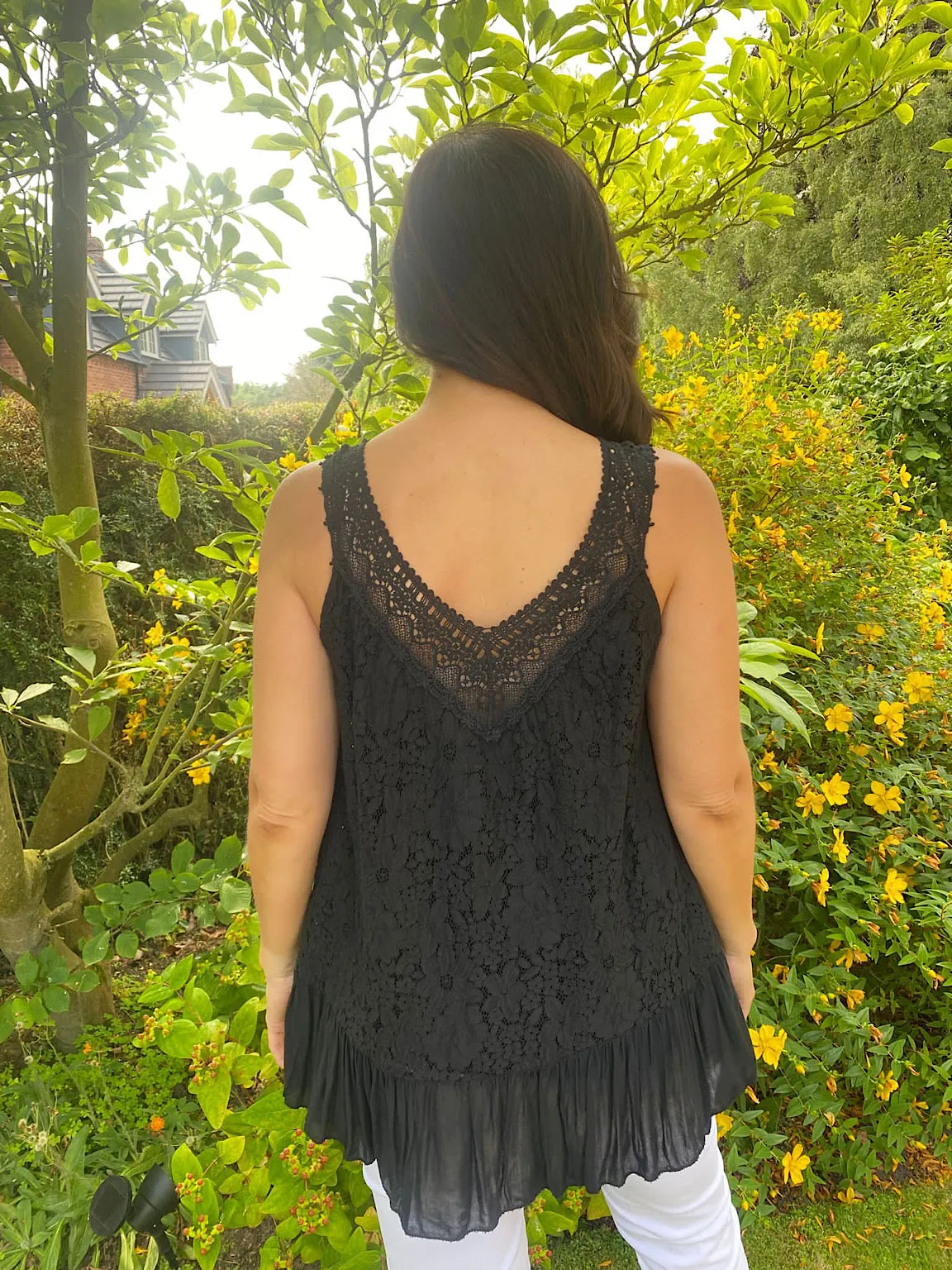 Floral Lace Vest Anita