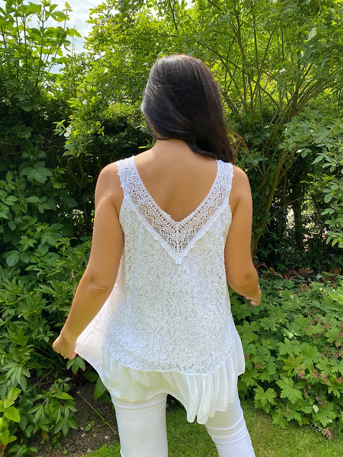 Floral Lace Vest Anita