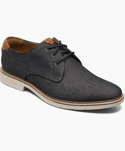 Florsheim Shoes Highpoint Canvas Plain Toe Oxford Black Size 7