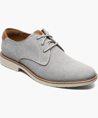 Florsheim Shoes Highpoint Canvas Plain Toe Oxford Gray Size 11.5