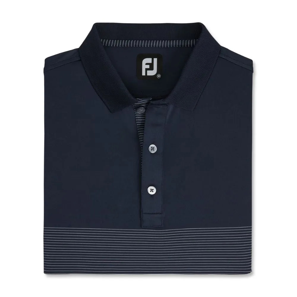 Footjoy Men's Engineered Pin Stripe Lisle Golf Polo