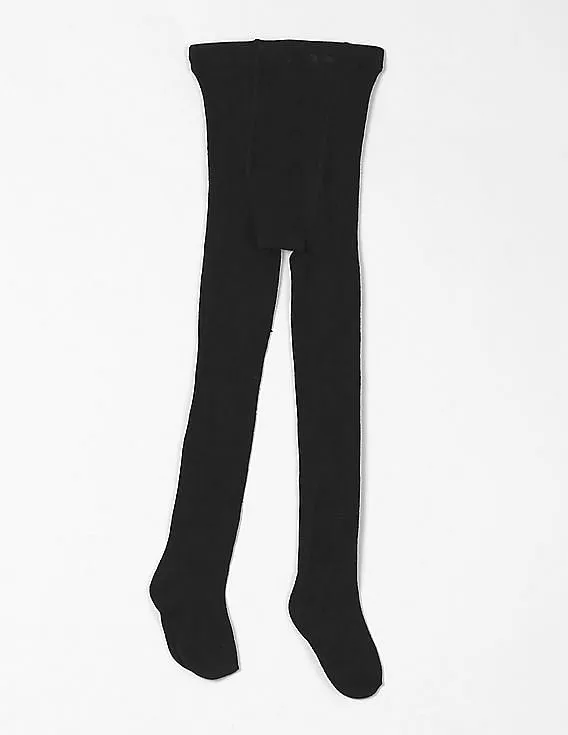 GAP Girls Black Solid Cotton Tights