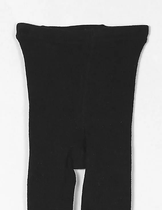 GAP Girls Black Solid Cotton Tights