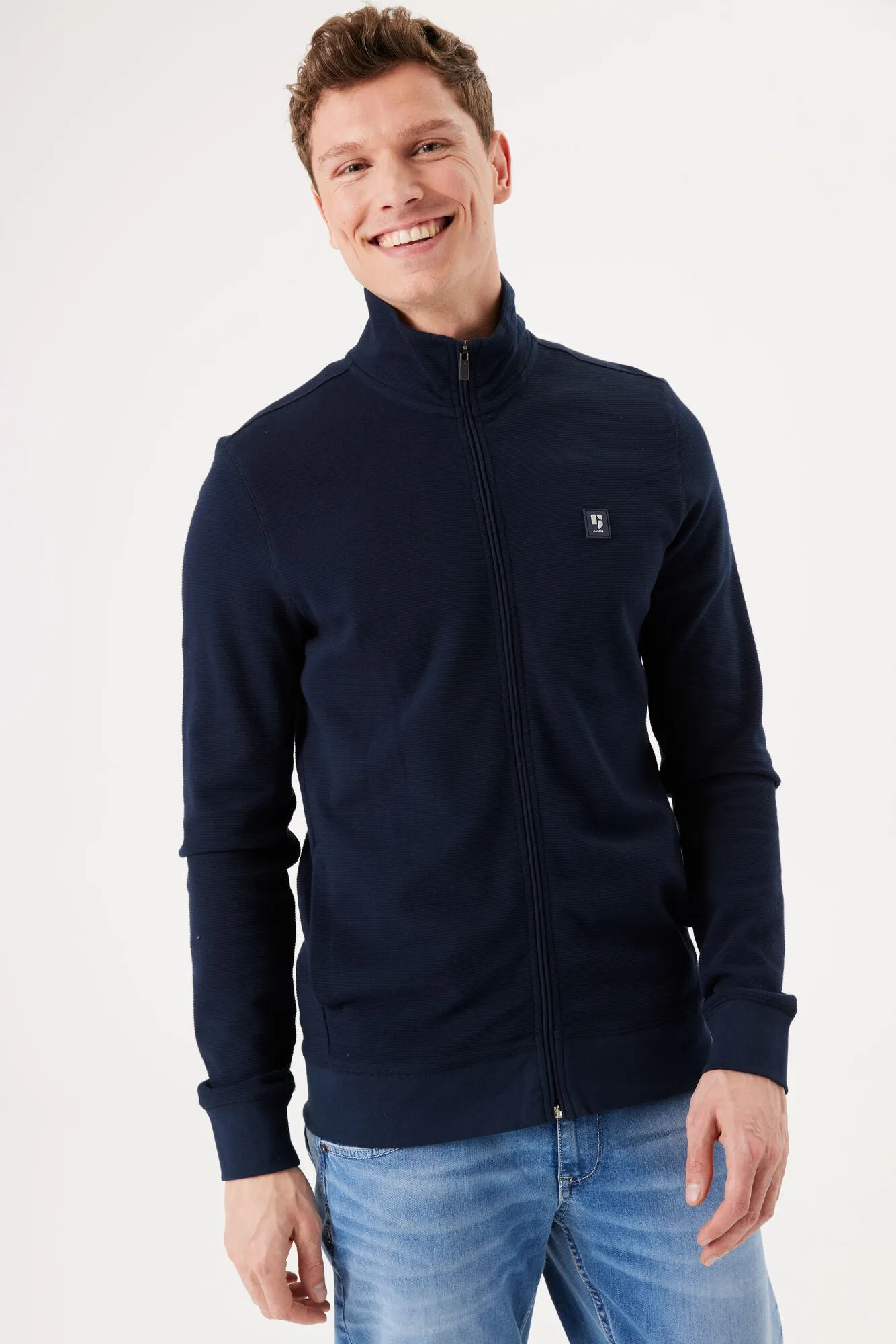 Garcia - Sweat Cardigan - Navy or Dark Green