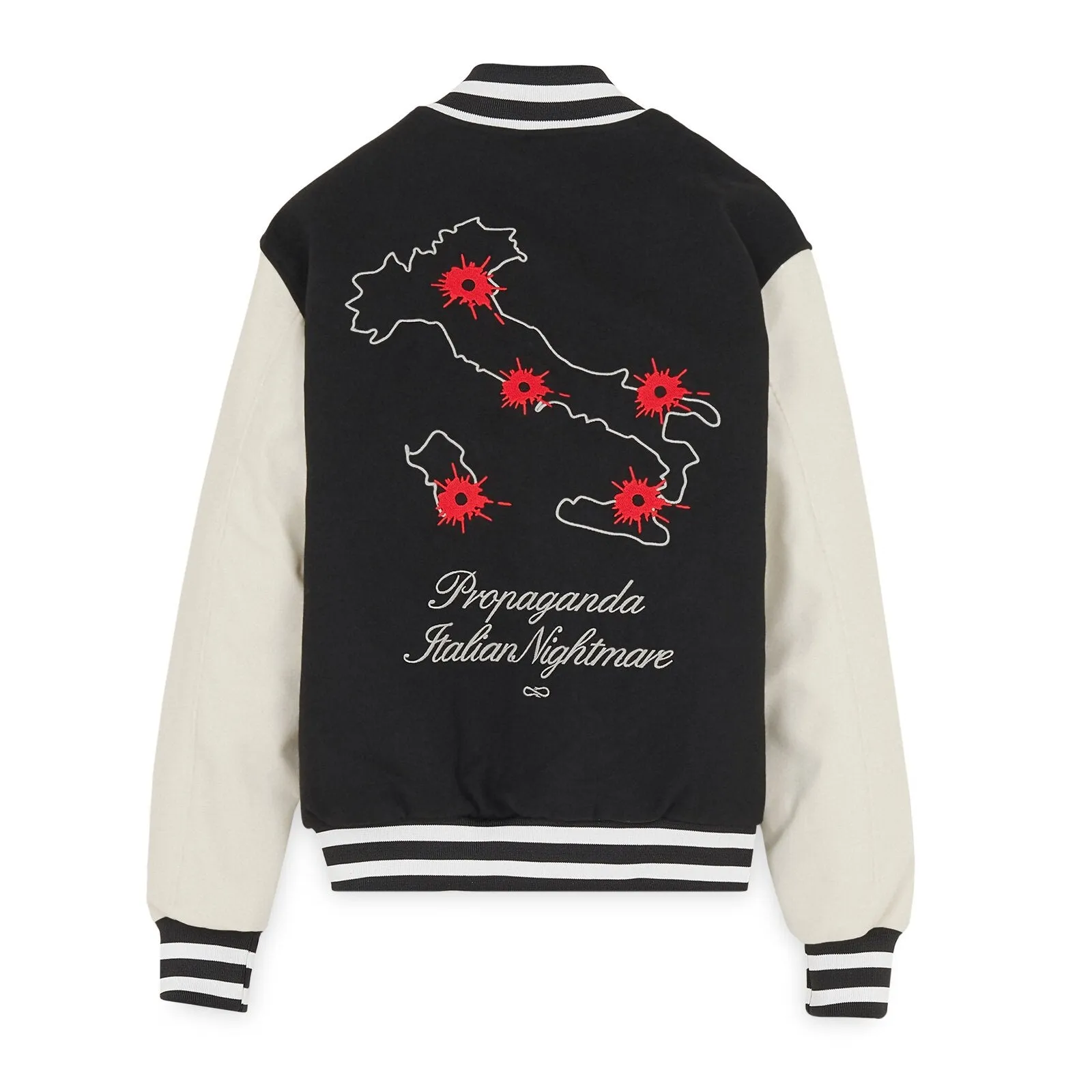 Giacca college PROPAGANDA Nightmare Varsity nero/bianco