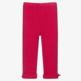 Girls Pink Wool Blend Leggings