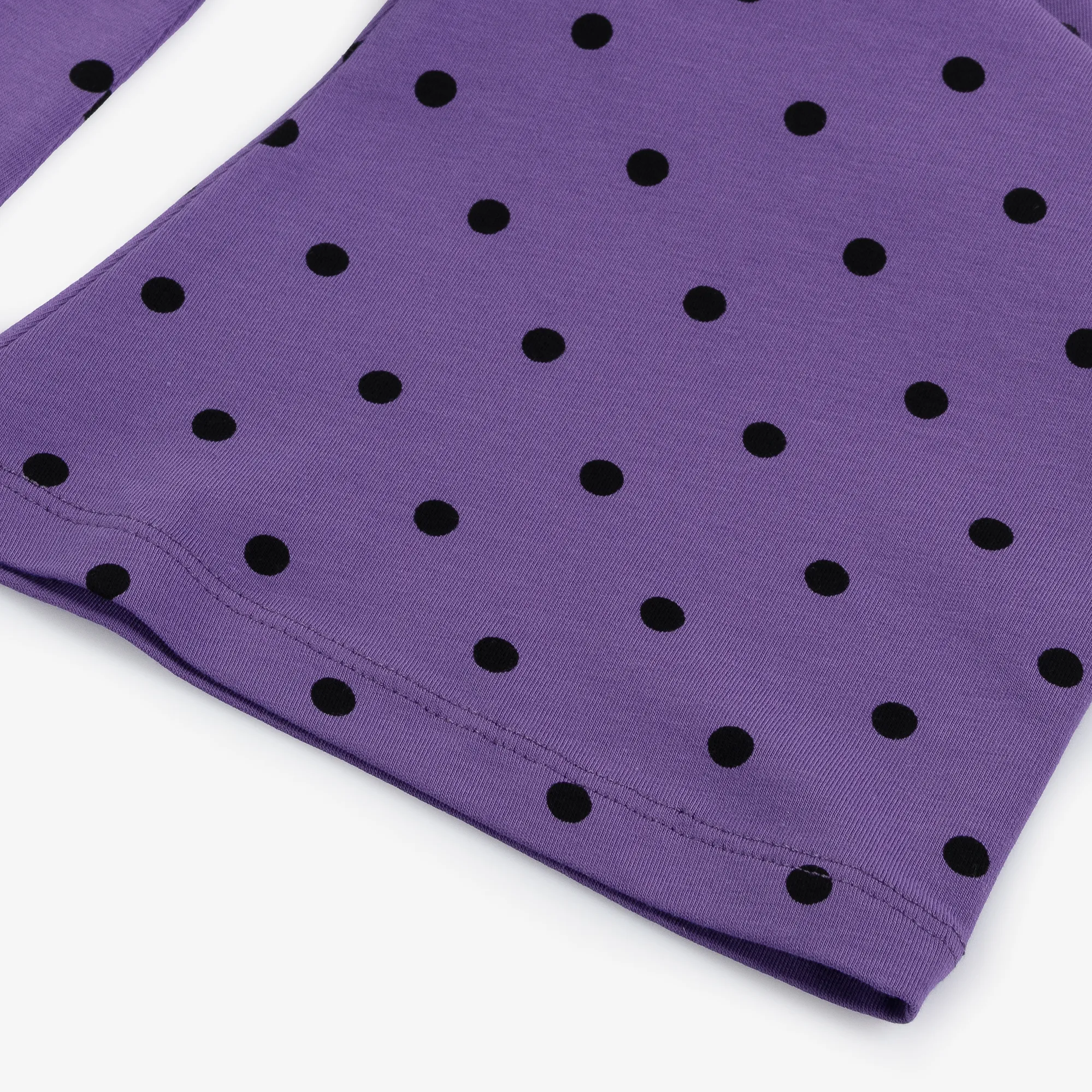 Girls Purple Organic Cotton Flared Leggings