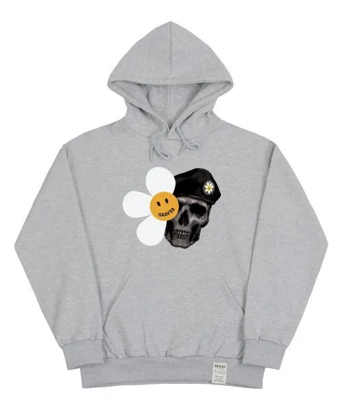 GRAVER  |[GRAVER]★[Expend4bles X GRAVER]FLOWER SKULL SMILE HOODIE