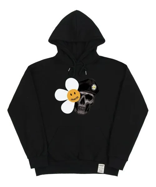 GRAVER  |[GRAVER]★[Expend4bles X GRAVER]FLOWER SKULL SMILE HOODIE