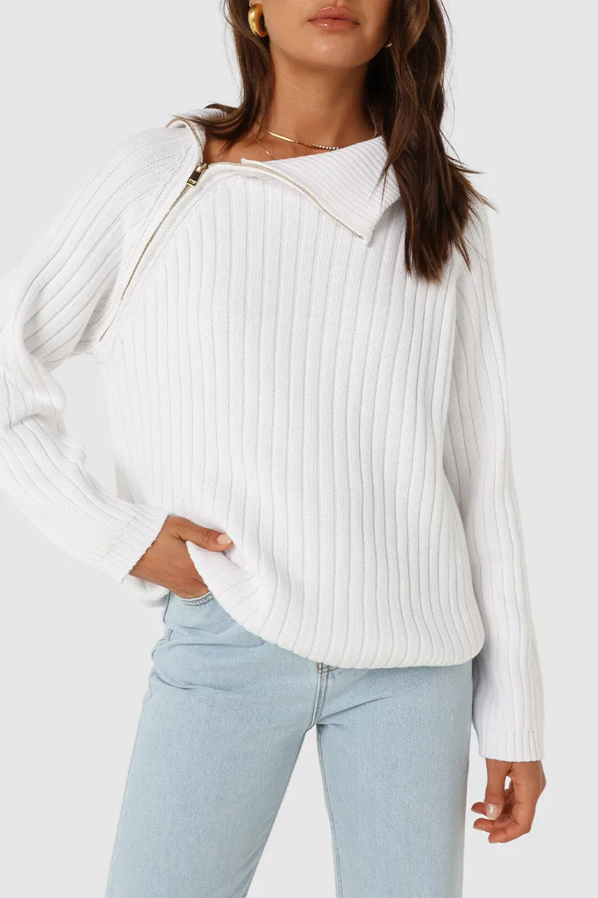 Hayse Knit Jumper | White