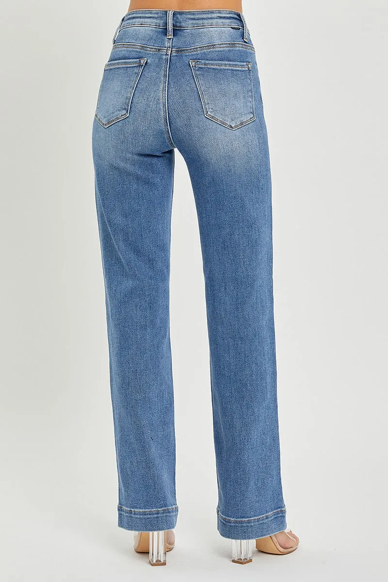 High Rise Straight Jeans