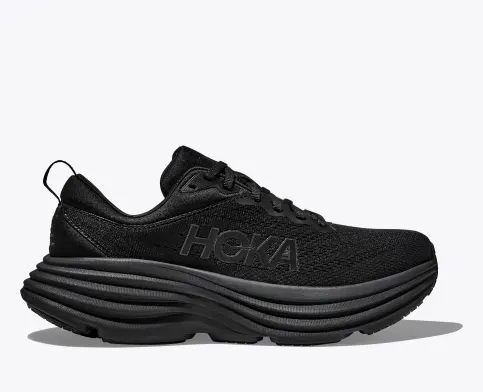 Hoka Women’s Bondi 8 Athletic Shoes- Black/Black