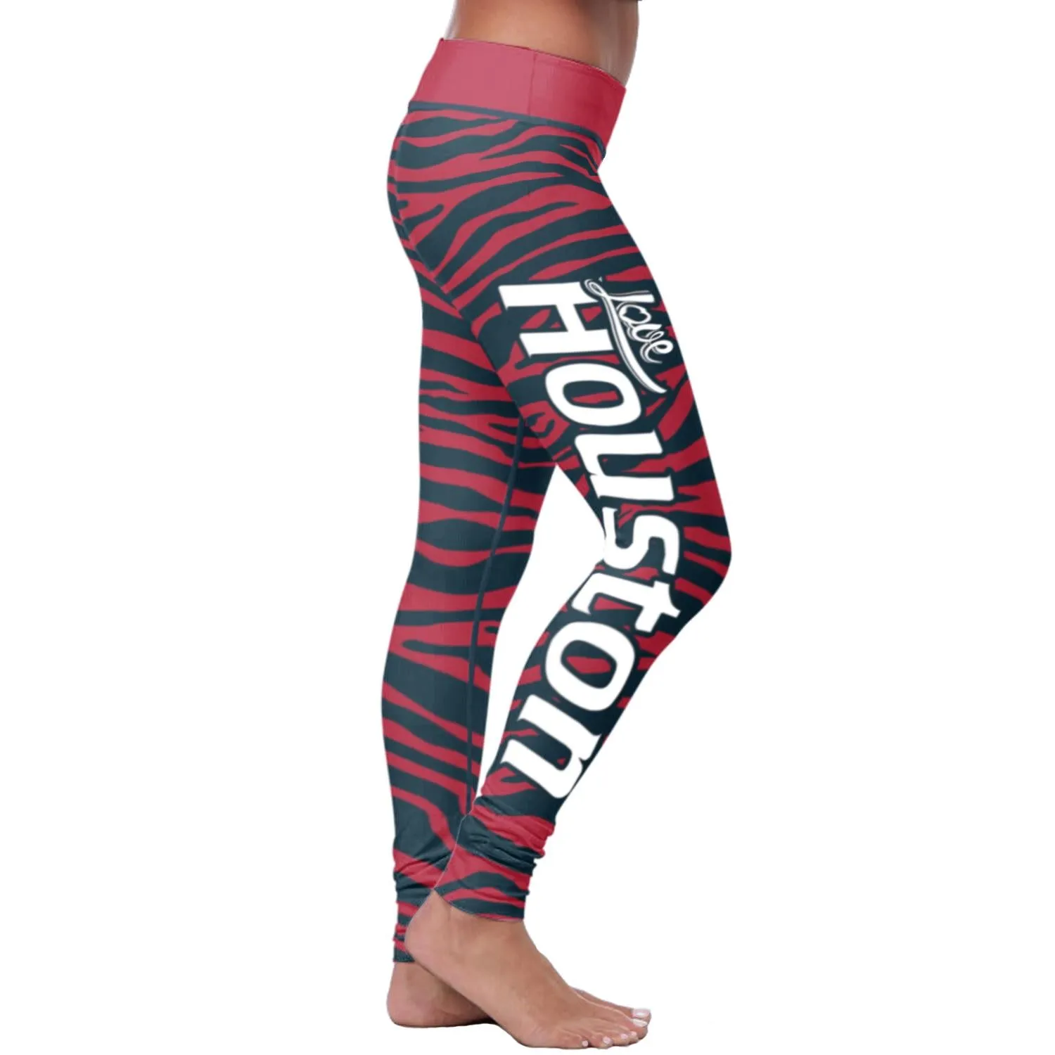 HOU FB Striped Leggings