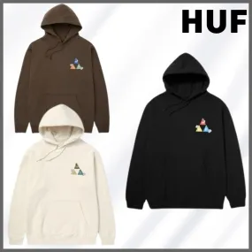 HUF  |Unisex Blended Fabrics Street Style Long Sleeves Plain