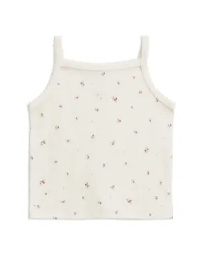 Iris Pointelle Tank - Vida Floral / Ivory + Wisteria