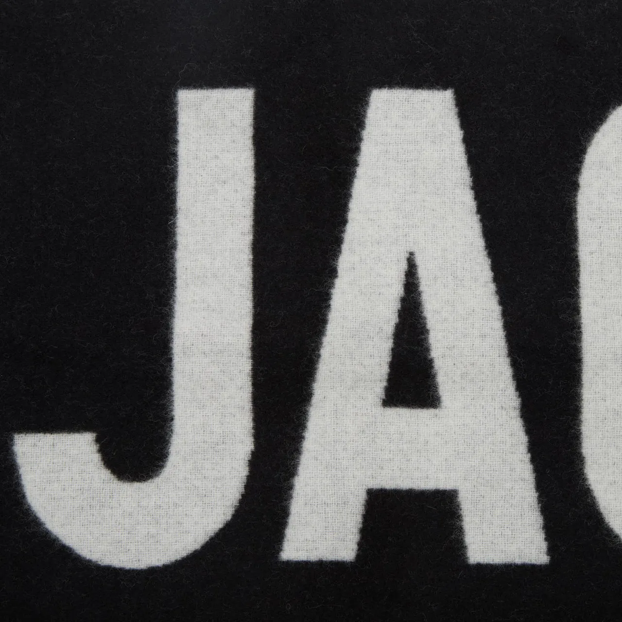 JACQUEMUS Lecharpe Fringe Logo Scarf - Black