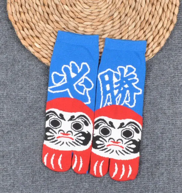 Japanese Tabi Ankle Socks | Daruma blue