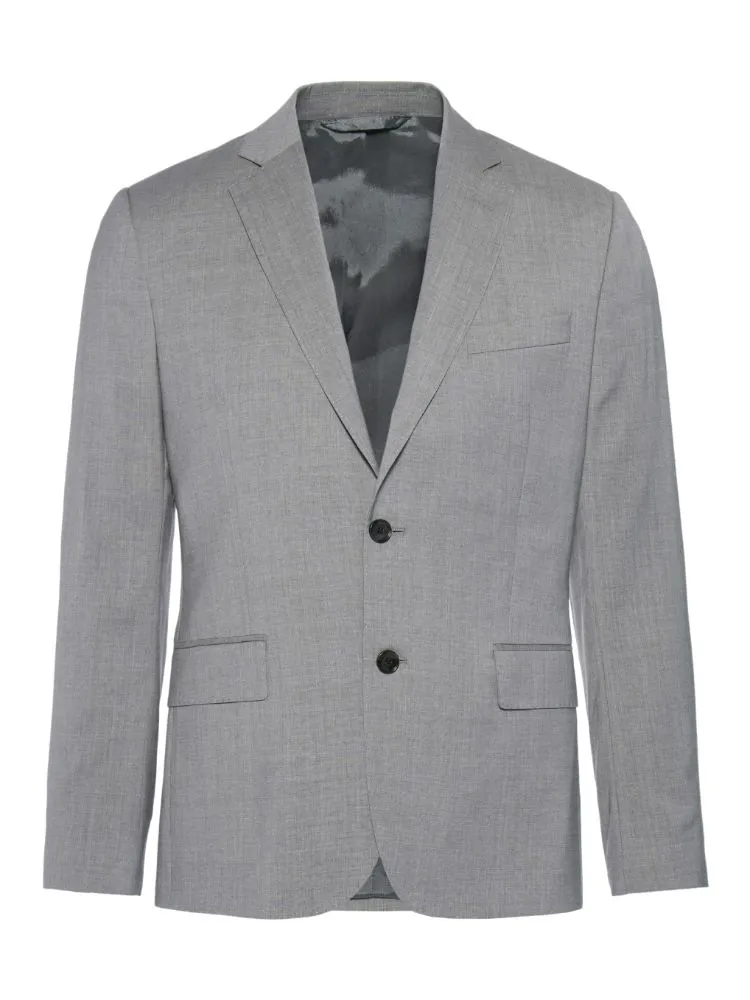 J.Lindeberg Mens Hopper Soft Comfort Wool Blazer - LIGHT GREY MELANGE