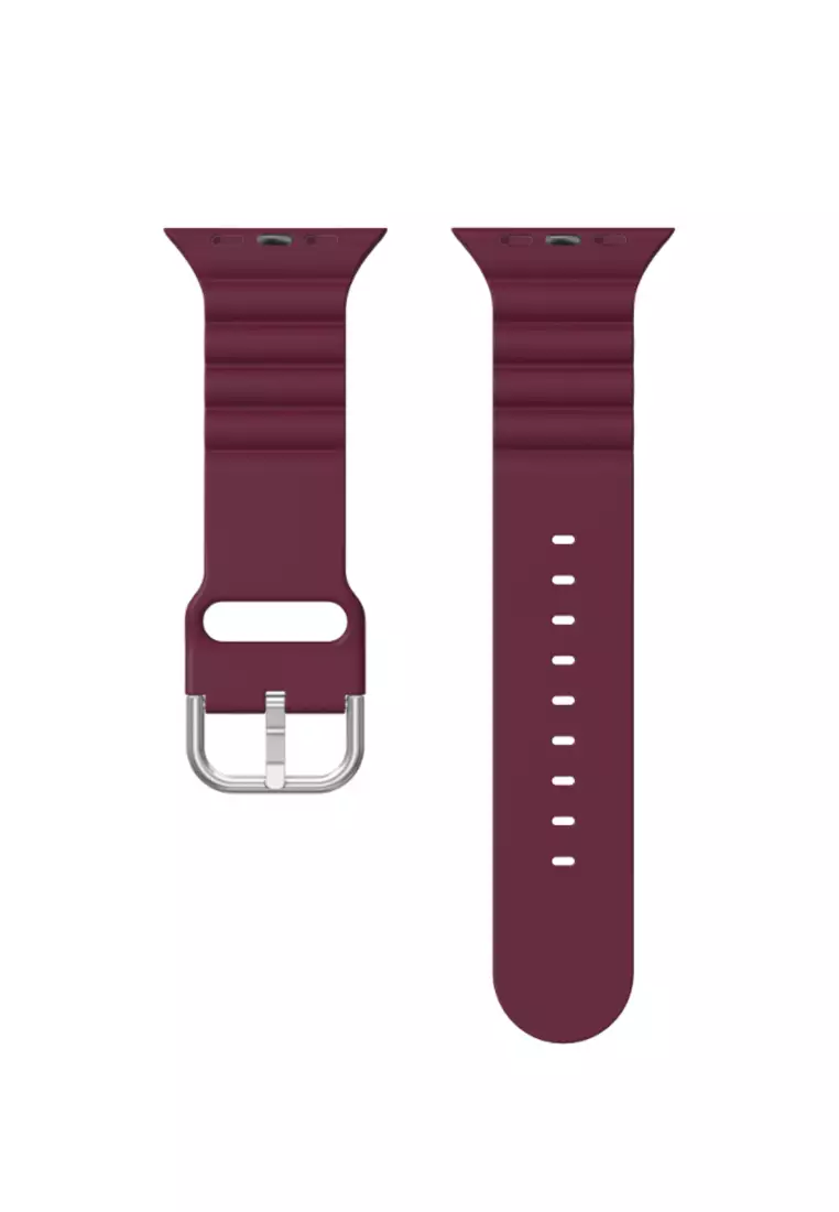 Kings Collection Burgundy Silicone Apple Watch Band 42MM / 44MM (KCWATCH1067)