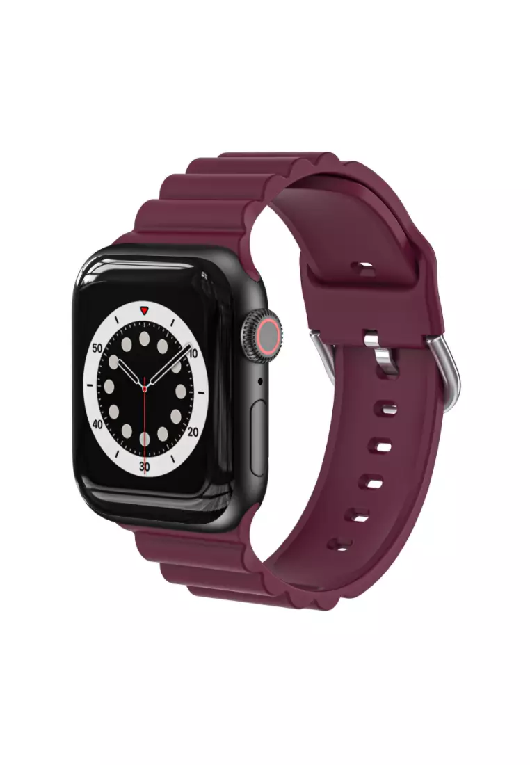 Kings Collection Burgundy Silicone Apple Watch Band 42MM / 44MM (KCWATCH1067)