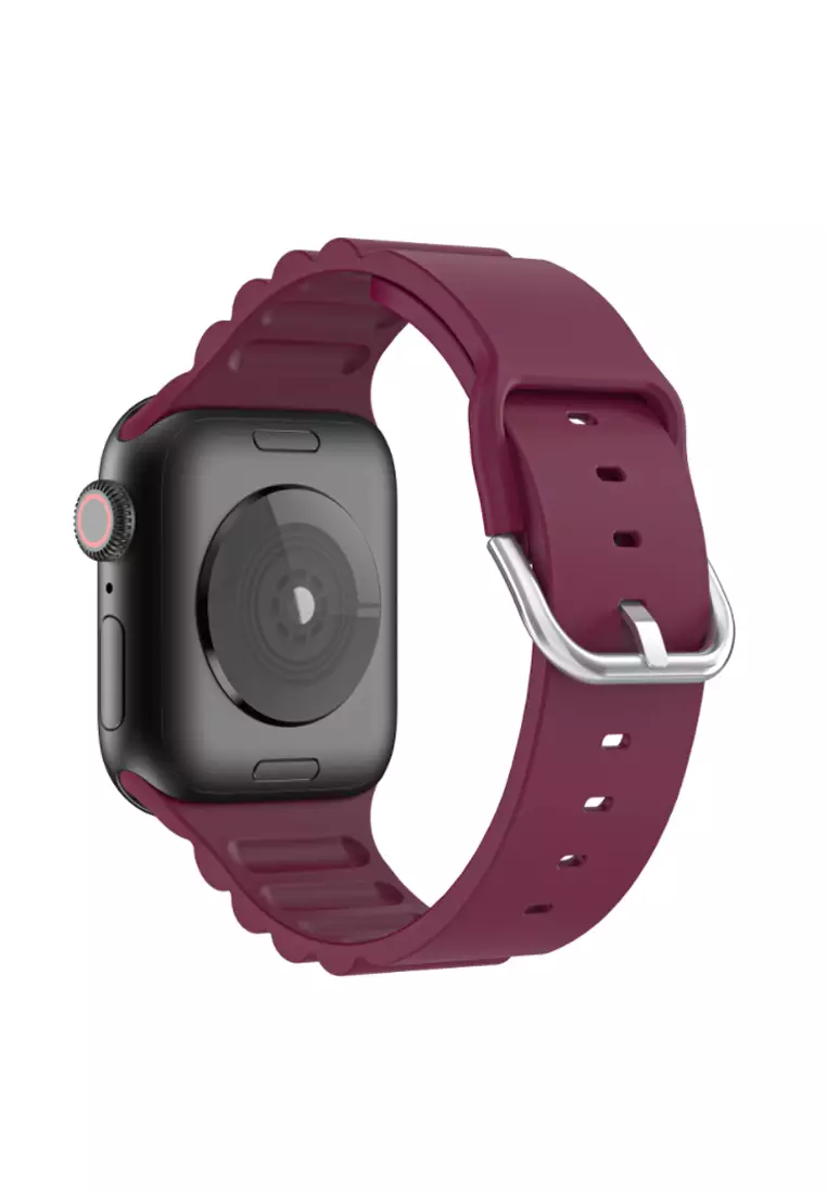 Kings Collection Burgundy Silicone Apple Watch Band 42MM / 44MM (KCWATCH1067)