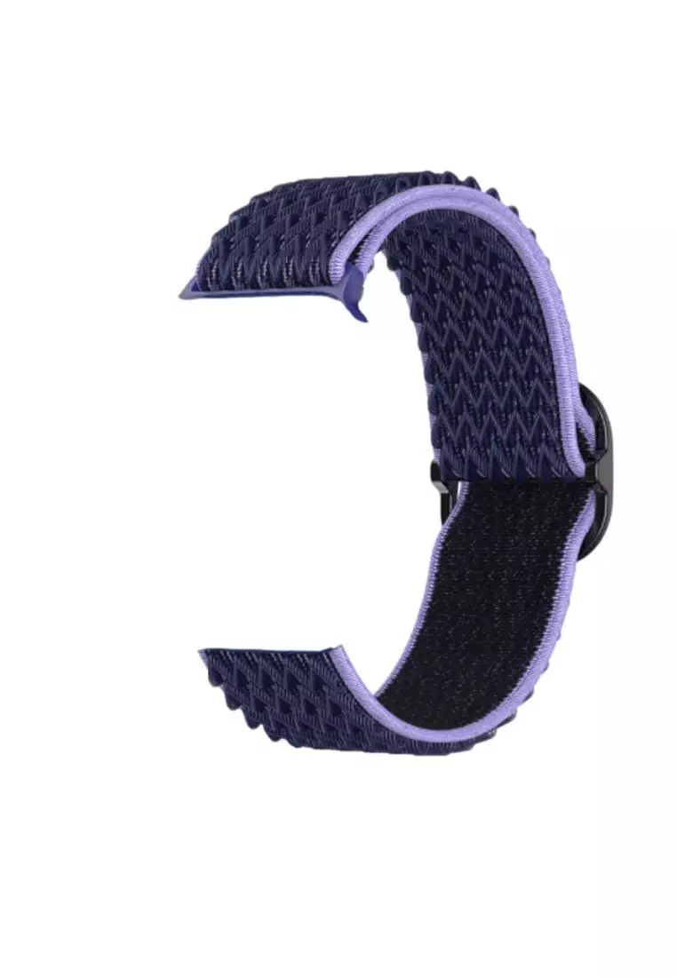 Kings Collection Midnight Blue Wave Pattern Nylon Woven Apple Watch Band 38MM / 40MM (KCWATCH1108)