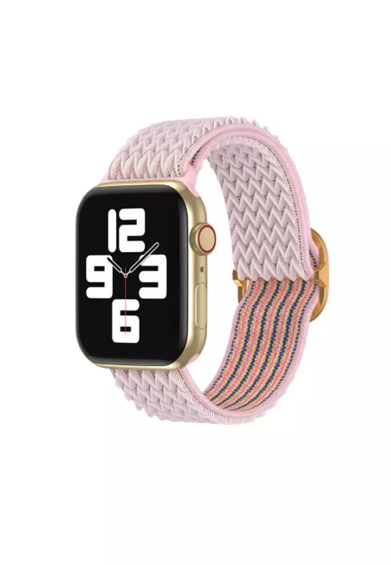 Kings Collection Sand Pink Wave Pattern Nylon Woven Apple Watch Band 38MM / 40MM (KCWATCH1104)