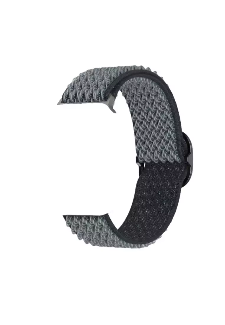 Kings Collection Storm Grey Wave Pattern Nylon Woven Apple Watch Band 42MM / 44MM (KCWATCH1103)