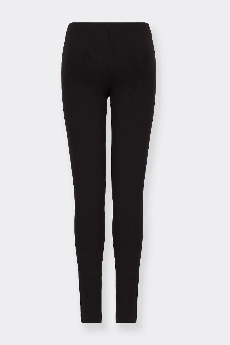 LEGGINGS NERI COTONE STRETCH