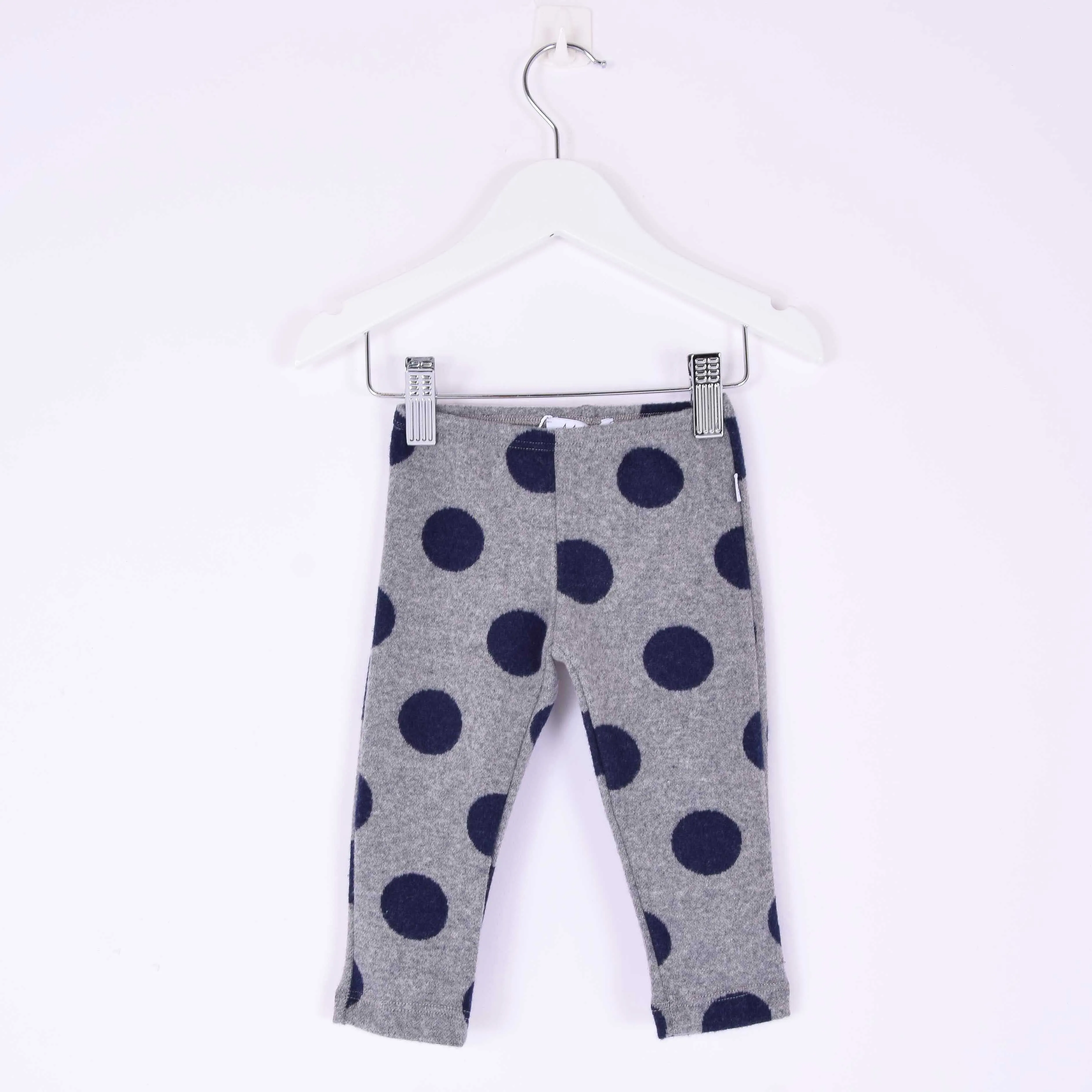 Leggings Pois Grigio/blu