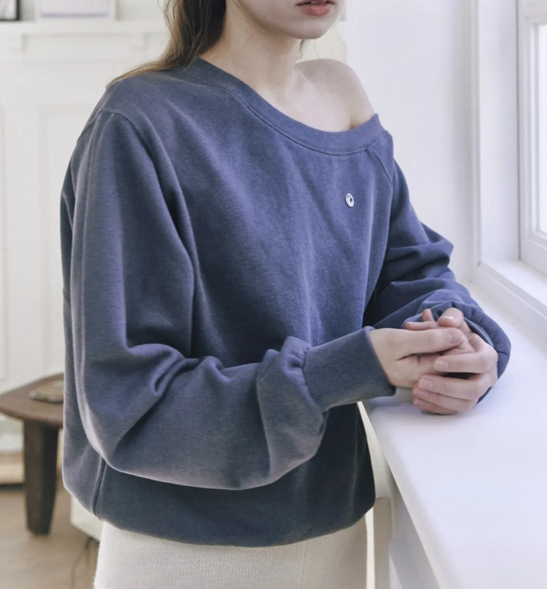 LETTER FROM MOON  |Street Style Long Sleeves Plain Cotton Logo