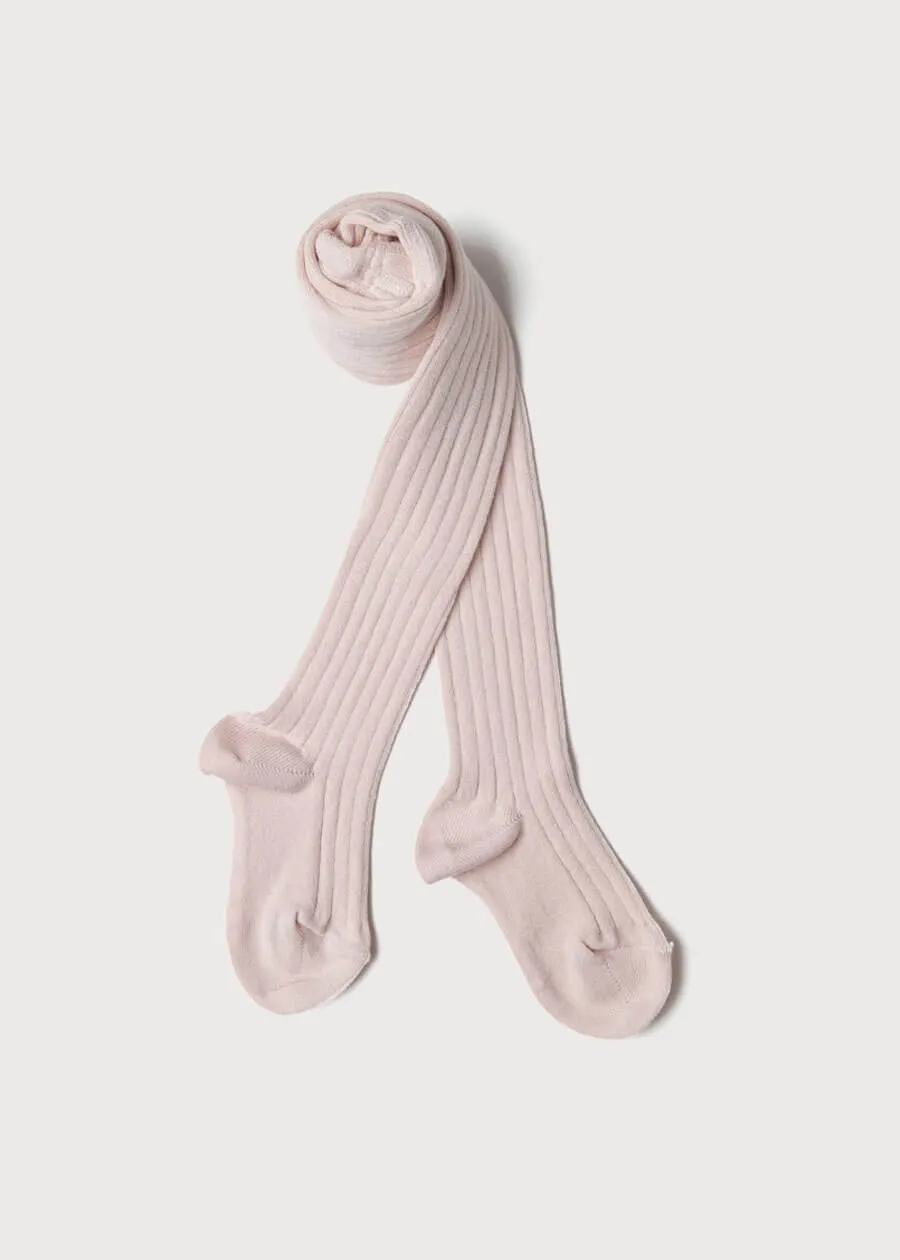 Light Pink Ribbed Tights (0mths-8yrs)