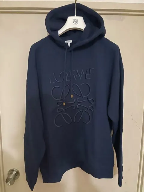 LOEWE  |Street Style Long Sleeves Plain Cotton Logo Luxury Hoodies