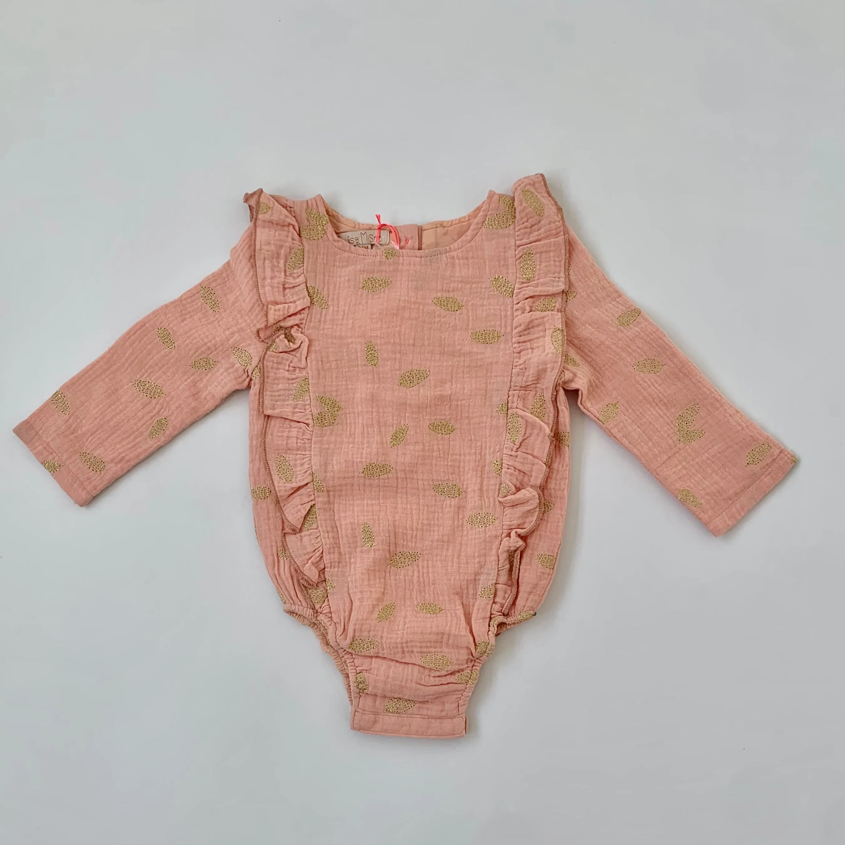 Louise Misha Apricot And Gold Romper: 24 Months (Brand New)