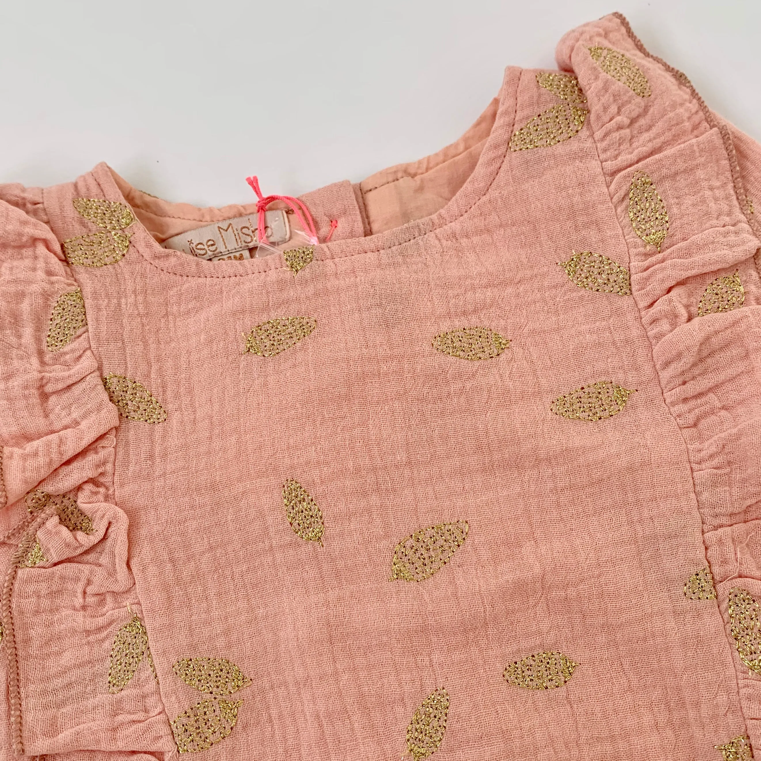 Louise Misha Apricot And Gold Romper: 24 Months (Brand New)