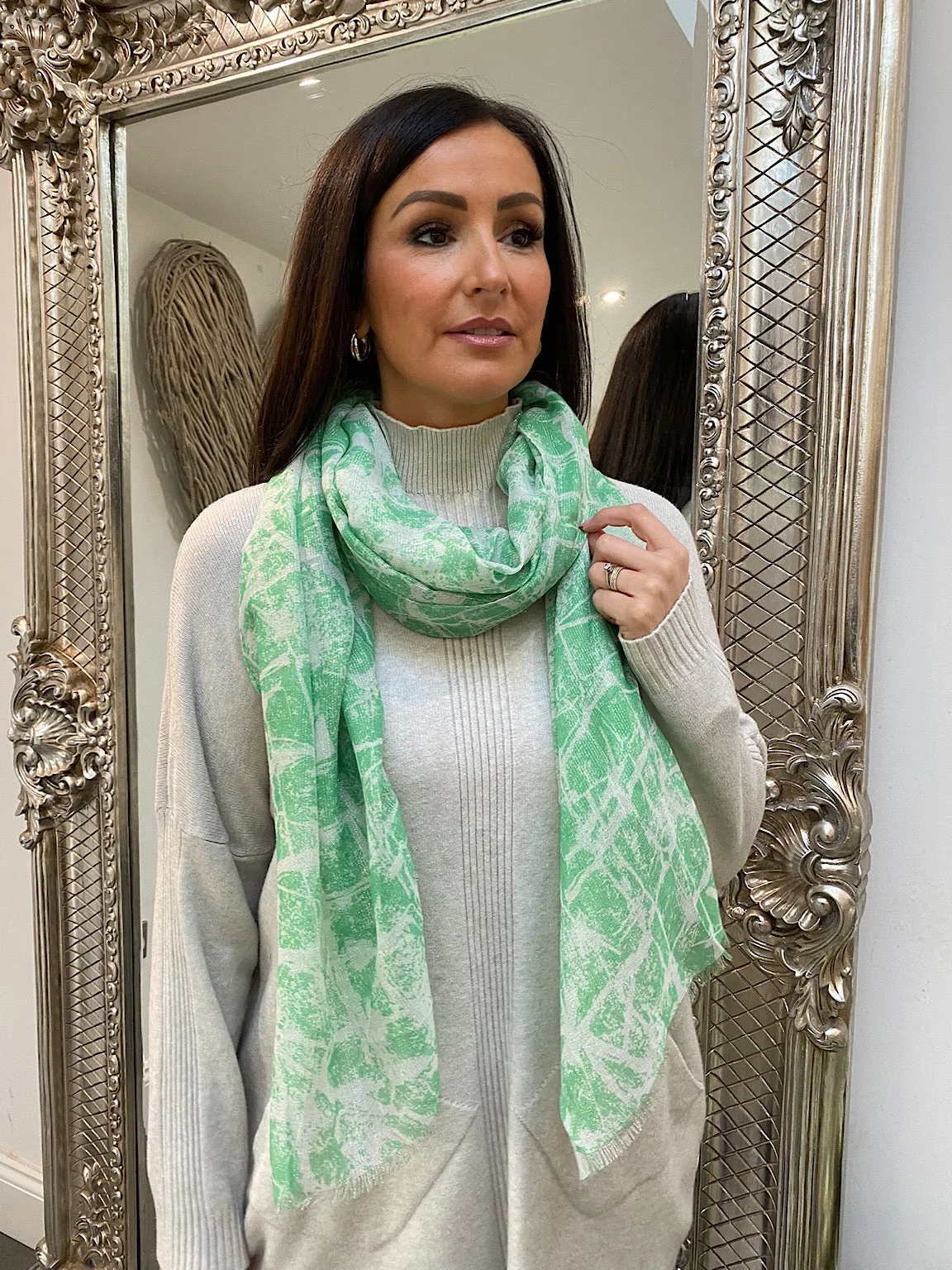 Lurex Patterned Scarf