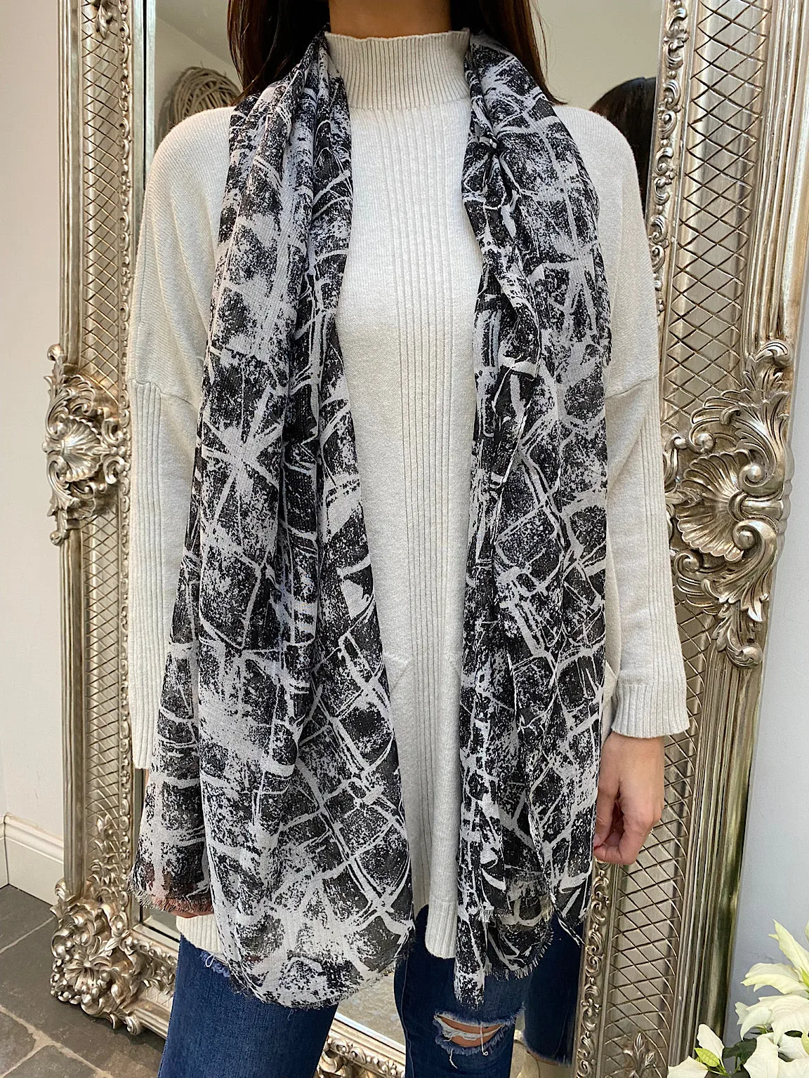 Lurex Patterned Scarf