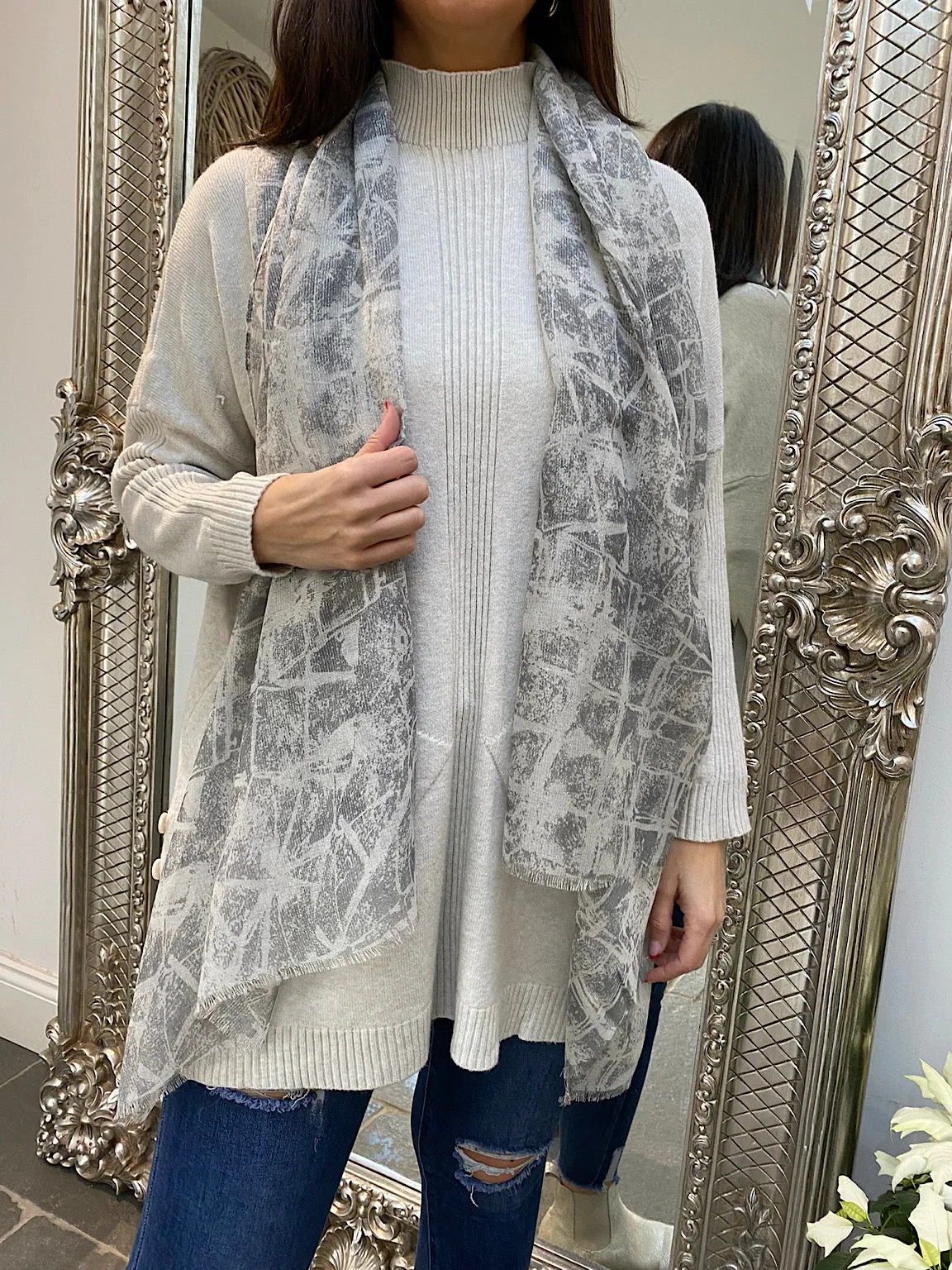 Lurex Patterned Scarf