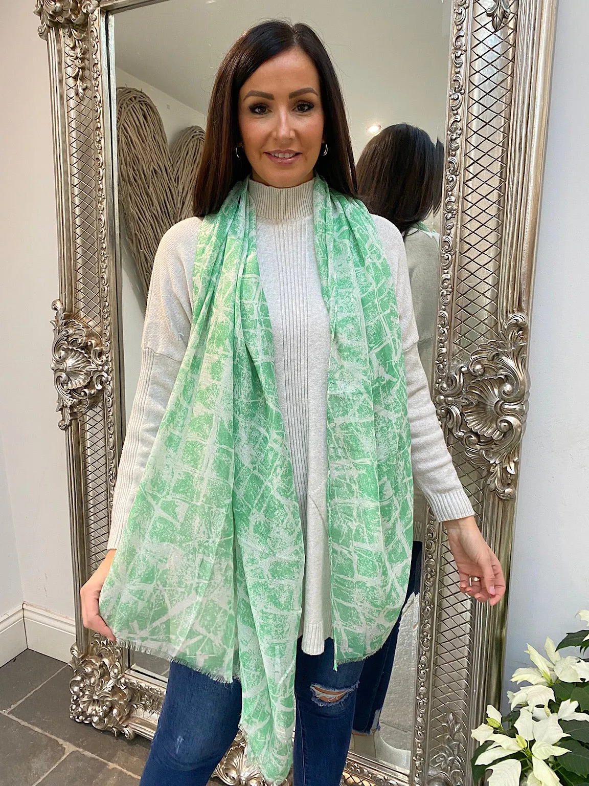 Lurex Patterned Scarf