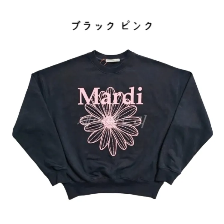 Mardi Mercredi  |Unisex Street Style U-Neck Long Sleeves Plain Cotton Logo