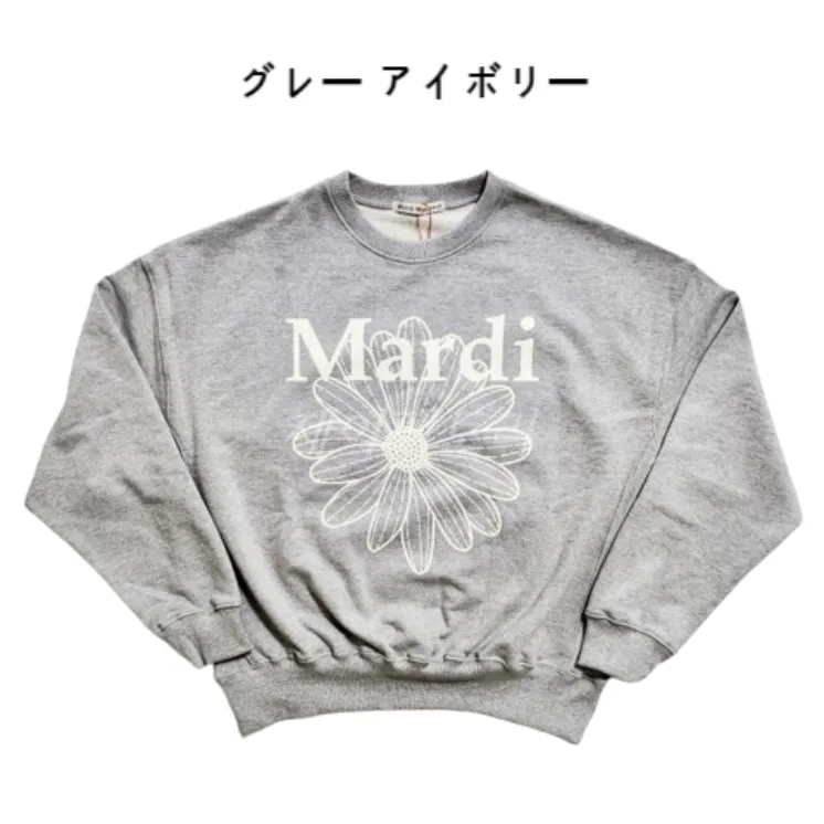 Mardi Mercredi  |Unisex Street Style U-Neck Long Sleeves Plain Cotton Logo